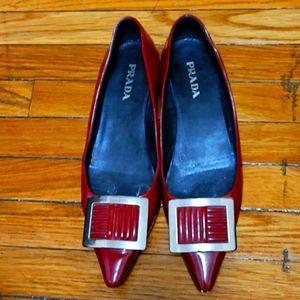Prada red ballerina